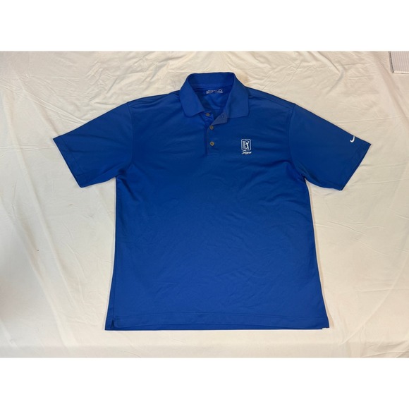 Nike Other - Nike Golf TPC Sawgrass Dri-FIT Polo Shirt Mens Large Blue Short Sleeve
